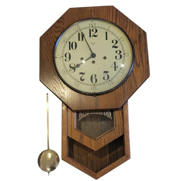 Vintage Ridgeway Regulator Clock Franz Hermle Movement 341-020 West Germany - Picture 1 of 11